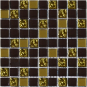 Мозаїка шоколад-золото рифлене-золото