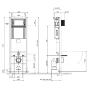 Інсталяційна система System 40 Mech QF+чаша унітаза Mito Red з сидінням+кнопка Enter II