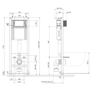 Інсталяція System 40 Mech QF+чаша унітаза Desse Vortex з сидінням S4024-001+кнопка Presto II