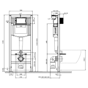 Інсталяція Aqua 50 Mech QF K97-525+чаша унітаза Desse Vortex з сидінням S4024-001