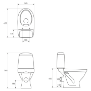 Унітаз Eko Simple On з сидінням