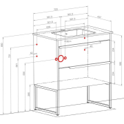 Тумба Loft-Neo та раковина Arte 75