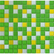Мозаика зеленая белая желтая микс 804