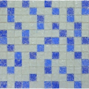 Мозаїка біла блакитна синя колота мікс 803