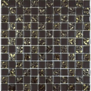 Мозаїка шоколад-завиток золото шахматка 808