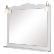Зеркало Классик 100x87 с подсветкой, белое