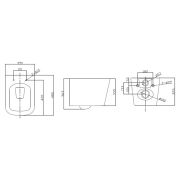 Чаша унитаза WC Concept Storm RimOff с сиденьем Slim