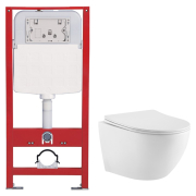 Інсталяція Framecore Direct RKUC3000003 + чаша унітаза WC Concept Oval RimOff з сидінням Slim RKUM000009
