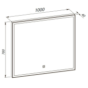 Дзеркало Luce 100x70