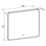 Дзеркало Donato 100х70