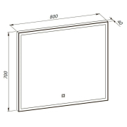 Дзеркало Luce 80x70