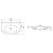 Тумба Беатріче и раковина New Classic 80