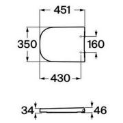 Сидения для унитаза Gap Square Supralit