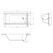 Ванна One 170x75
