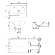 Тумба та раковина Moduo 60
