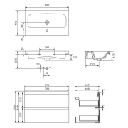 Тумба та раковина Moduo 80