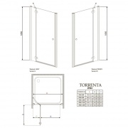 Душові двері Torrenta DWJ 100 L