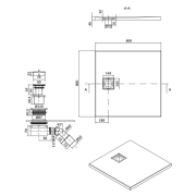 Піддон Tako Slim 80x80