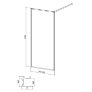 Душевая стенка Walk-In Larga 90