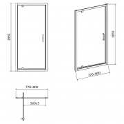 Душові Двері Pivot Basic 80x185