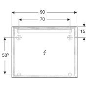 Зеркало Option Basic Square 90