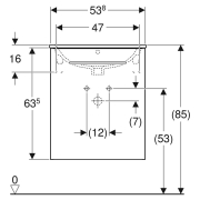 Тумба і раковина Selnova Square 55 Slim Rim