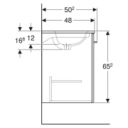 Тумба і раковина Selnova Square 55 Slim Rim