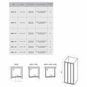 Душові двері ASDP 3-90 Transparent + сатин