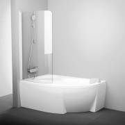 Штора для ванни CVSK1 Rosa 140/150 L Transparent + білий