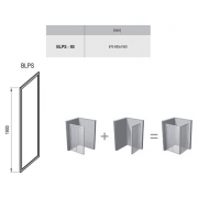 Душевая стенка BLPS-90 Transparent+белый