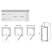 Душові двері PDOP 1-90 Transparent+сатин