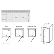 Душевые двери PDOP 1-90 Transparent+белый