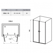 Душевая дверь CSDL 2-110 Transparent