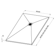 Піддон Slate Pro 90x90