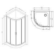 Душевая штора Gem 80x80