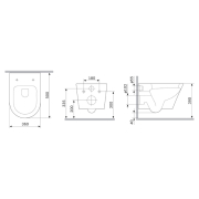 Чаша унітаза Flash Aquaspin з сидінням