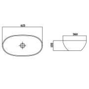 Раковина Venus Dark Bowl Marble Max 62