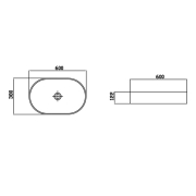 Раковина Venus Light Oval Marble