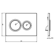 Інсталяція Dune 1200SL KP-112-001+чаша унітаза Round Smart з сидінням Soft-close RN-0490-RQ3+кнопка Air KP-230-002