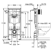 Инсталляционная система Rapid SL 38772001+чаша унитаза Round Smart с сиденьем Soft-close RN-0490-RQ3
