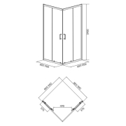 Душевая штора Brasco 90x90