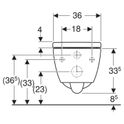 Чаша унітаза iCon TurboFlush з сидінням