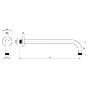 Кронштейн для верхнього душу 702.11WV
