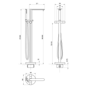 Змішувач CR II 080.20BL підлоговий з душовим комплектом