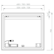 Дзеркало Oblong 80x70