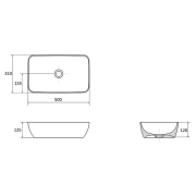 Раковина Uni Slim R 50