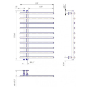 Полотенцесушитель Марсель Inox 77x53