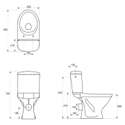 Унітаз Eko II Simple On з сидінням