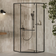 Душевая штора XPSHP3-100 Transparent+черный