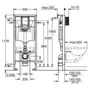 Инсталляция Rapid SL38536001 +чаша унитаза Bau 103860SH00 с кнопкой Skate Cosmopolitan 38732000